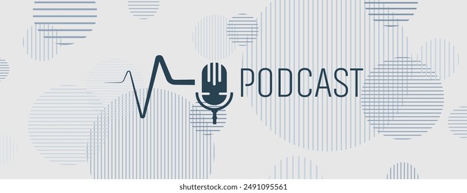 Podcast icon on white background