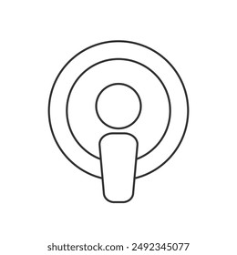 Podcast icon on white. Vector illustration
