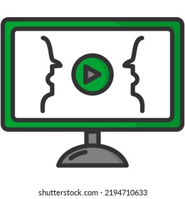 podcast icon pack made in flat style