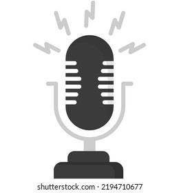 paquete de iconos de podcast hecho en estilo plano