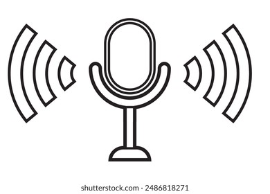 Podcast icon set. vector illustration