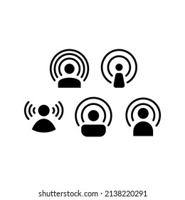 Podcast Icon Set Vector Symbol Design Illustration