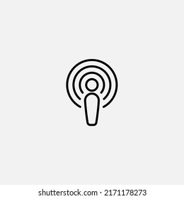 Podcast icon sign vector,Symbol, logo illustration for web and mobile