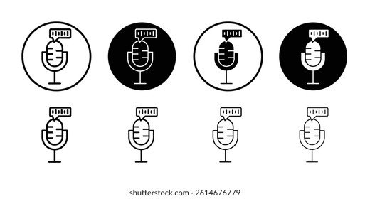 Podcast icon Simple outline vector logo