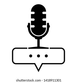 Podcast icon. Sound logo. Isolated flat vector illustration.