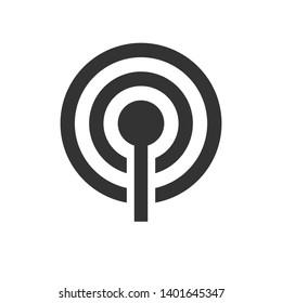 Podcast Icon. Speech, Wireless or Broadcast Illustration As A Simple Vector, Trendy Sign & Symbol for Design and Websites, Presentation or Application.
