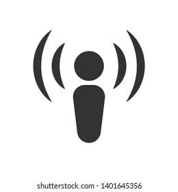 Podcast Icon. Speech, Wireless. Broadcast  Illustration. Applied as Trendy Symbol for Design Elements, Websites, Presentation and Application - Vector.