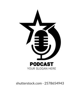 Podcast icon. Symbol or emblem. vector illustration