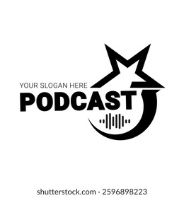 Podcast icon. Symbol or emblem. vector illustration