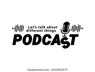Podcast icon. Symbol or emblem. vector illustration