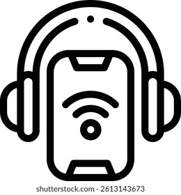 podcast icon. Thin Linear Style Design Isolated On White Background