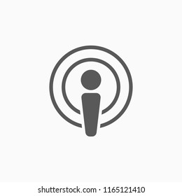 podcast icon, podcast vector