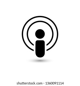 Podcast icon. Vector