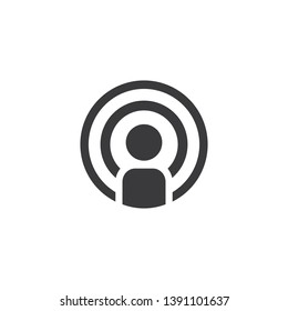 Podcast icon vector - Vector 