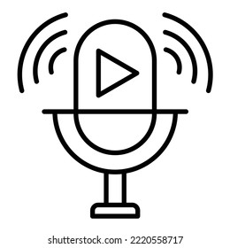 Podcast Symbol, Vektorbild. Kann auch für Web-Apps, mobile Apps und Printmedien verwendet werden.