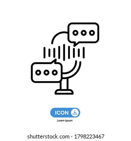 vector de icono de podcast aislado en fondo blanco