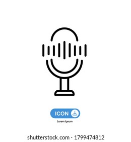 podcast icon vector isolated on white background