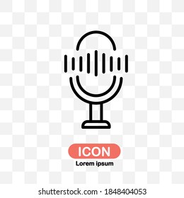 podcast icon vector isolated on transparent background