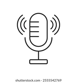 Podcast icon vector isolated on white background.