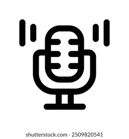 Icono de podcast. Icono de línea de Vector para su Sitio web, móvil, presentación y diseño de logotipo.