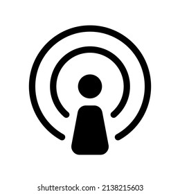 Podcast Icon Vector Symbol Design Illustration