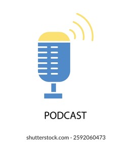 Podcast icon. vector.Editable stroke.linear style sign for use web design,logo.Symbol illustration.