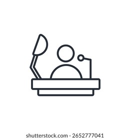 Podcast-Symbol. vector.Editable stroke.linear style Zeichen zur Verwendung Web-Design, logo.Symbol-Illustration.