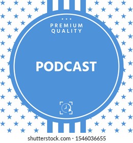 Podcast - icon for web and mobile app. Graphic elements for your design