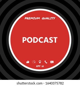 Podcast - icon for web and mobile app. Graphic elements for your design