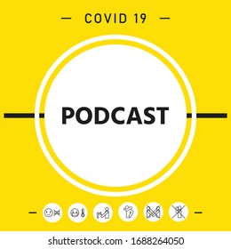 Podcast - icon for web and mobile app. Graphic elements for your design