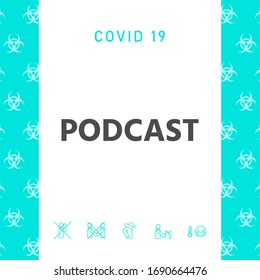 Podcast - icono para la aplicación web y móvil. Elementos gráficos para el diseño