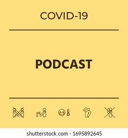 Podcast - Icon für Web- und mobile App. Grafische Elemente für Ihr Design