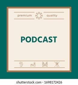 Podcast - Icon für Web- und mobile App. Grafische Elemente für Ihr Design