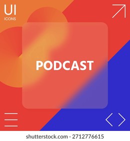 Podcast - icono para el Web y el App móvil, Elementos para su diseño