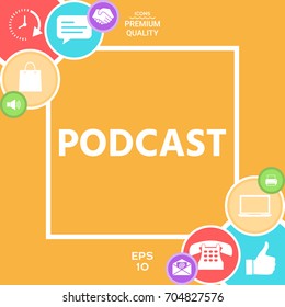 Podcast - icon for web and mobile app