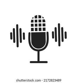Podcast icon.microphone icon vector with modern design