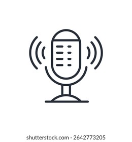 podcast icons isolated on White Background. Flat style design
