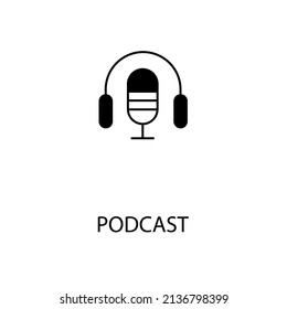 símbolos de iconos de podcast elementos vectoriales para web infográfica