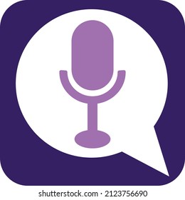 Podcast with important message, illustration, vector on a white background.