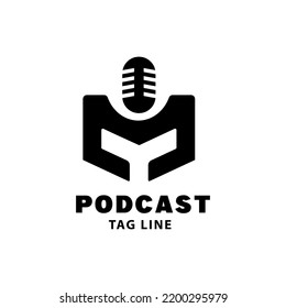 POdcast erstes M Y Logo. Podcast Logo. Podcast einfaches Logo