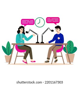 Podcast International Podcast Day Illustration Vector Graphics 