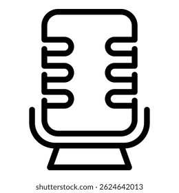 Podcast internet icon. Outline podcast internet vector icon for web design isolated on white background