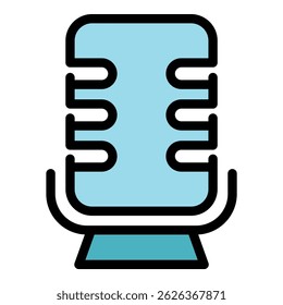 Podcast internet icon. Outline podcast internet vector icon color flat isolated