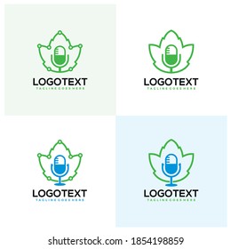 Podcast Ivy Logo Design Template Vector