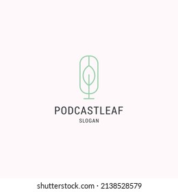 Icono de logotipo de la hoja de podcast plantilla de diseño vector ilustración