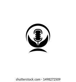 podcast with leaf logo templates