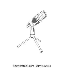Zeichensymbol für Podcast-Linien, Vektordesign