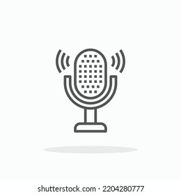 Podcast line icon. Editable stroke and pixel perfect. Can be used for digital product, presentation, print design and more.