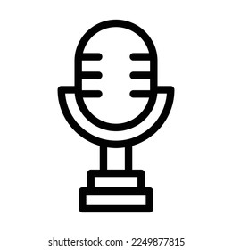 Podcast line icon illustration vector graphic