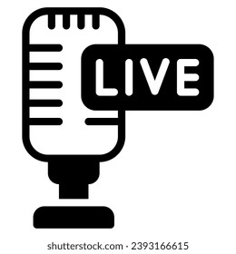 Podcast live podcast icon illustration